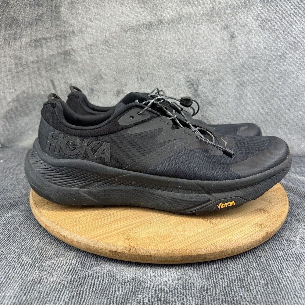 Hoka One One Transport Shoes Mens Size 12 D Black Hiking Sneakers T123153 BBLC